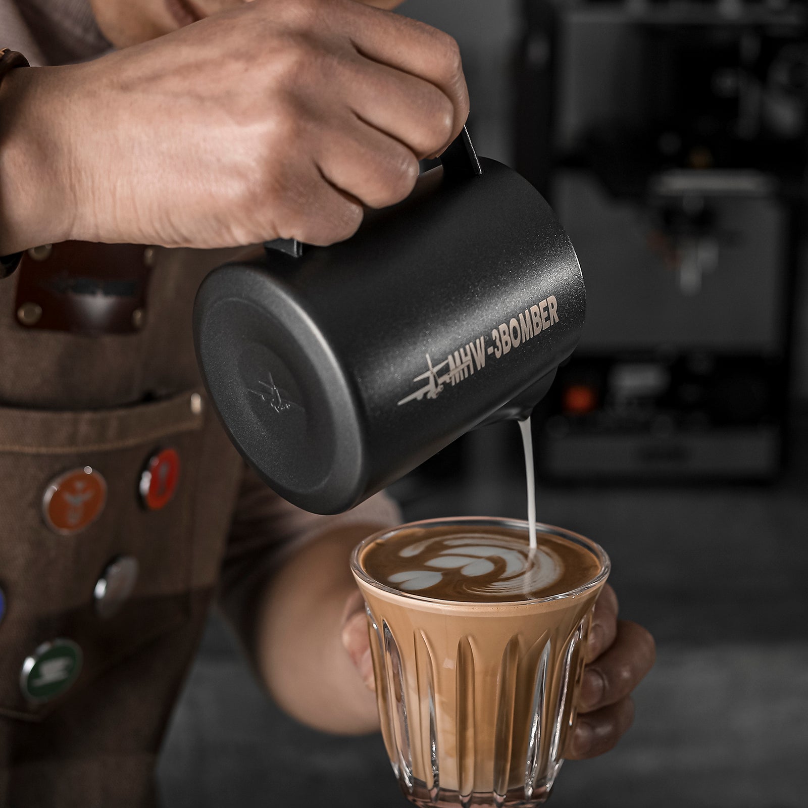 MHW-3BOMBER Latte Art Milk Jug 5.0 Matte Black
