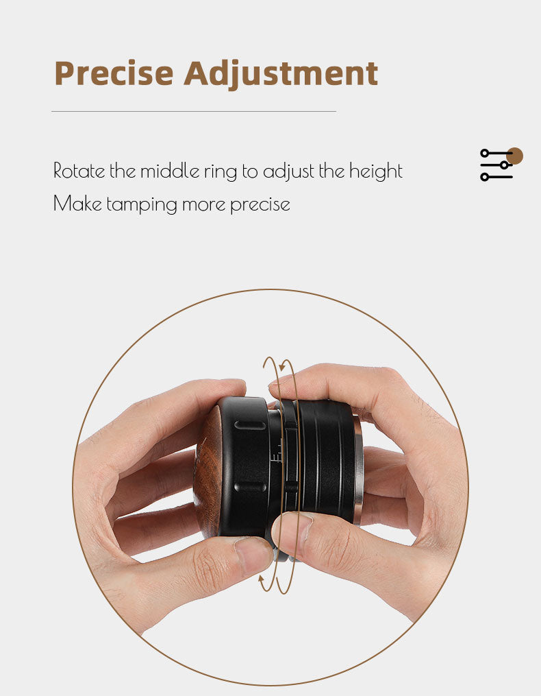 MHW Memory Series Slow Rebound Coffee Tamper 58.35mm-Black-Thread