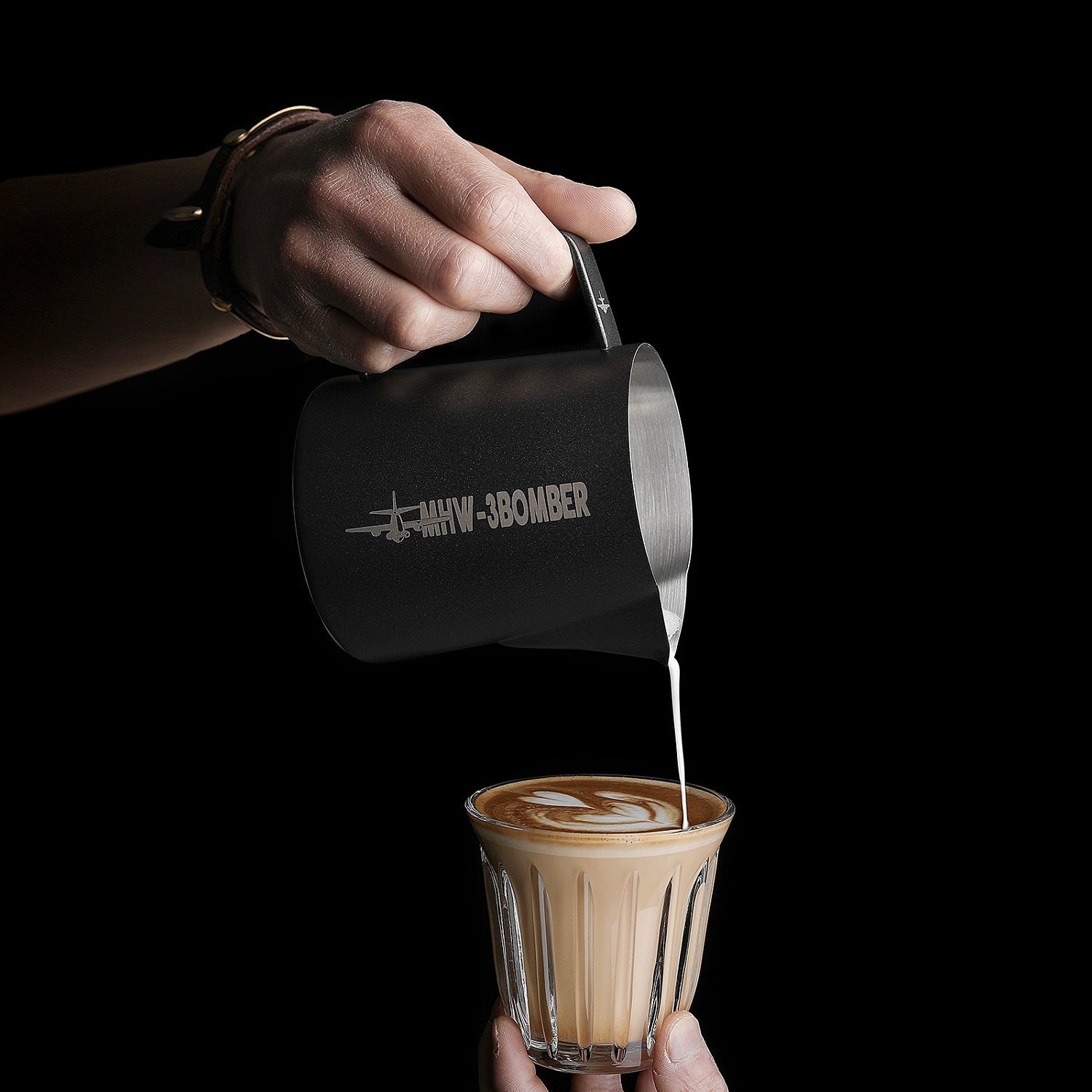 MHW-3BOMBER Latte Art Milk Jug 5.0 Matte Black