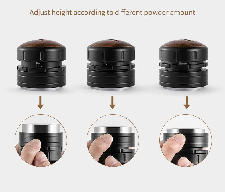 MHW Memory Series Slow Rebound Coffee Tamper 58.35mm-Black-Thread