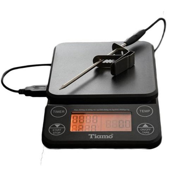 Tiamo DIgital Coffee Scale with Timer and Thermometer