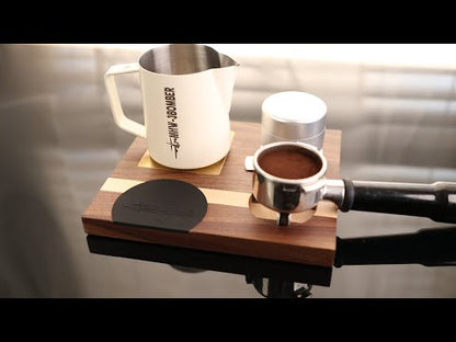 MHW-3BOMBER Coffee Tamping Station Espresso Portafilter Holder 58mm Wooden Espresso Accessories, Gold