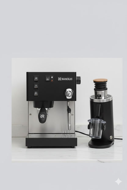 Premium Espresso & Grinding Bundle: Rancillio Silvia Stainless Steel Or Black+ DF54 Grinder